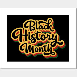 black history month style Posters and Art